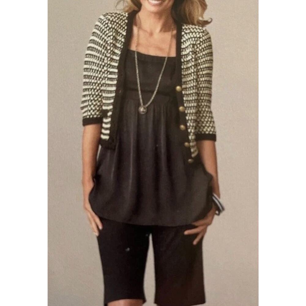 CAbi Black COY Adjustable Spaghetti Strap Tank Style 102 Cami Tank Top Sz 8